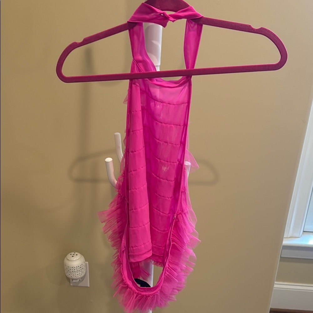 Pink Ruffled Halter Top - Picture 2 of 5